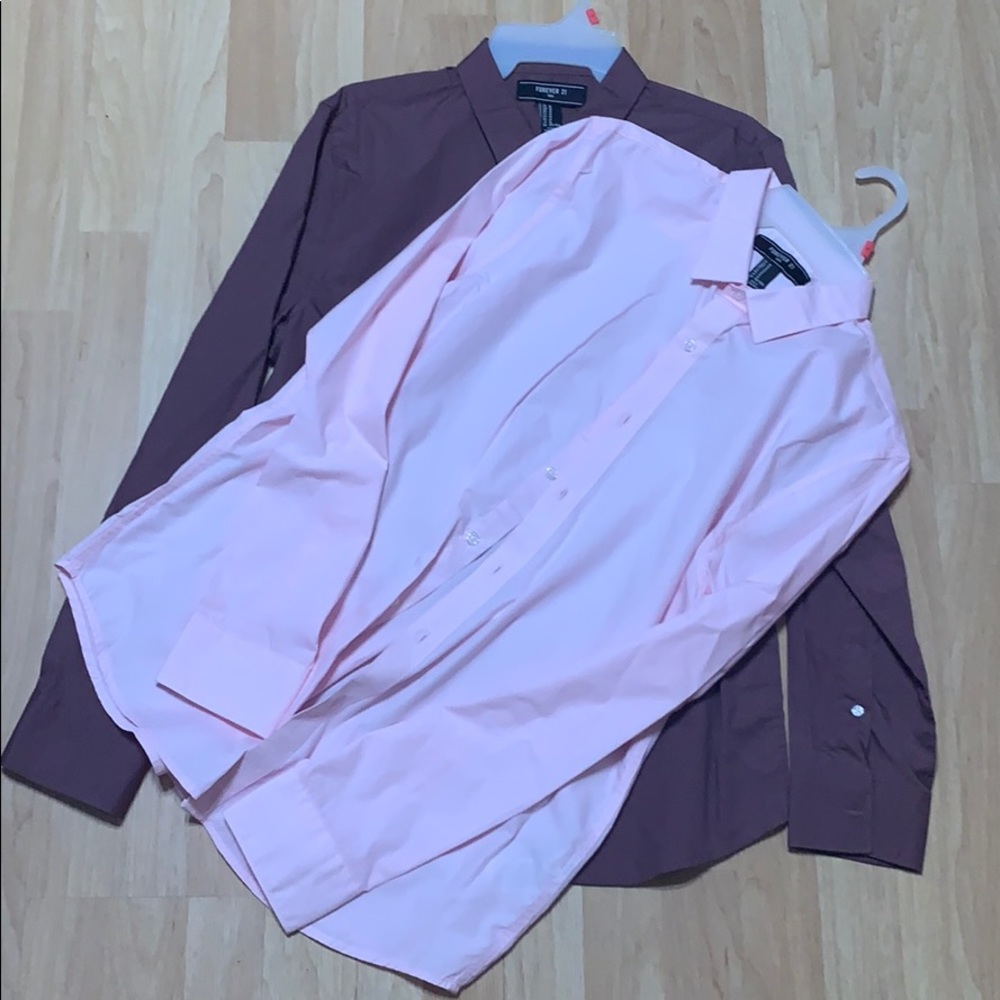 Forever 21 Men Lot of 2 Dress Shirt button down.